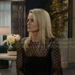Vanessa’s black lattice mesh dress on Beyond the Gates