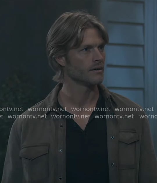 Vaughn's brown suede jacket on General Hospital
