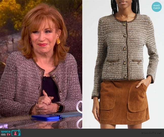 Veronica Beard Brisa Tweed Knit Jacket worn by Joy Behar on The View