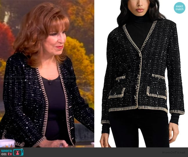 Veronica Beard Ceriani Knit Jacket worn by Joy Behar on The View