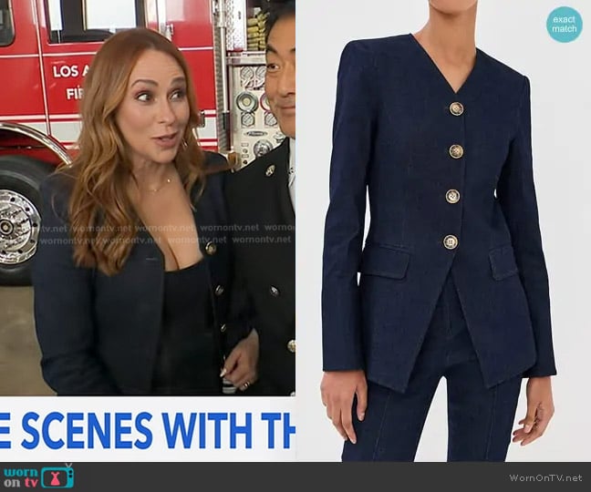 Veronica Beard Cynthia Jacket in Midnight Wash worn by Jennifer Love Hewitt on Good Morning America