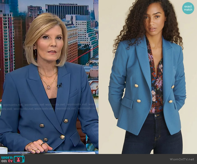 Veronica Beard Gail Dickey Double Breasted Blazer worn by Kate Snow on NBC News Daily