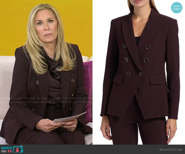 Veronica Beard Miller Dickey Jacket in Dark Currant worn by Leanne Morgan on Today