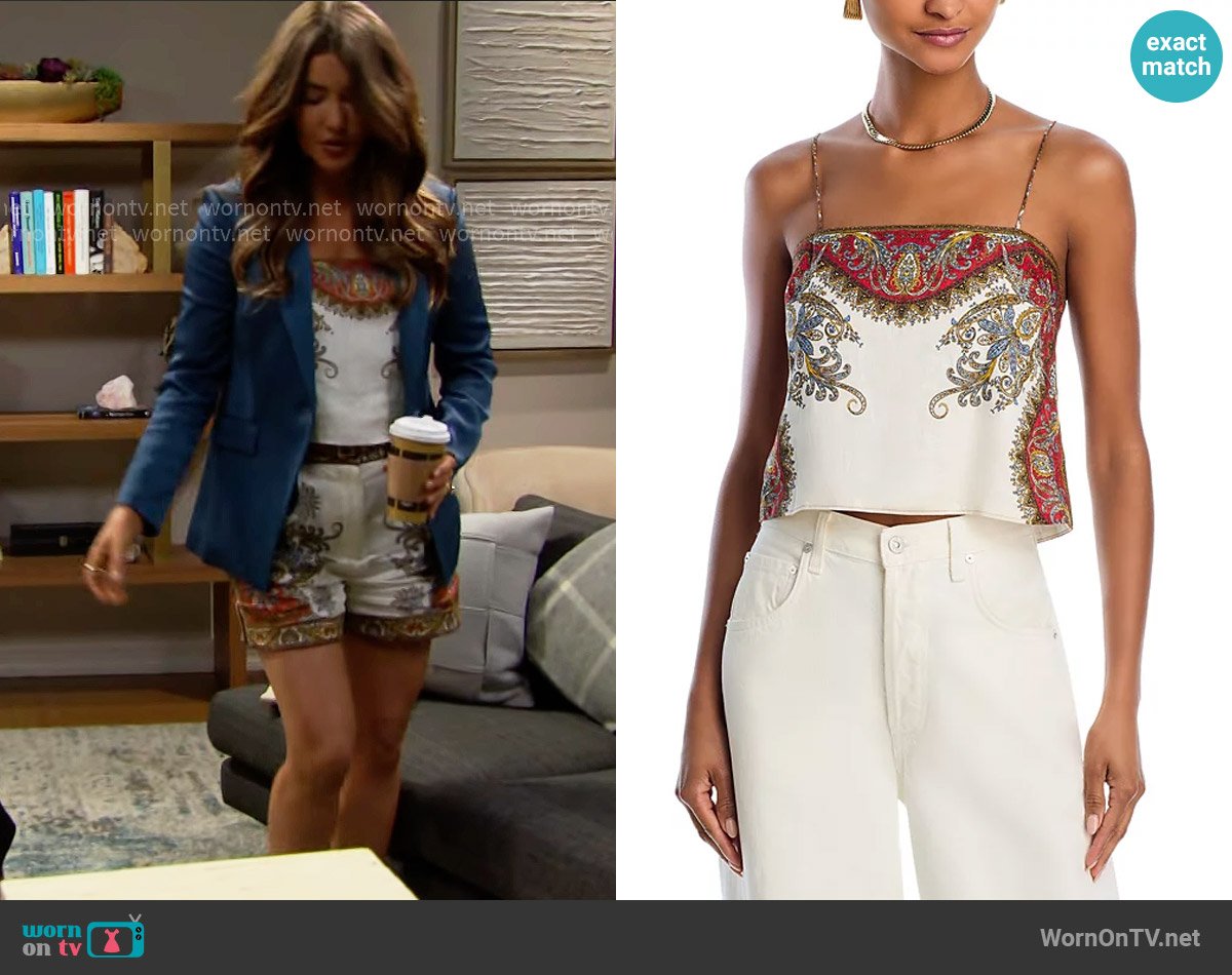 Veronica Beard Rhea Top worn by Steffy Forrester (Jacqueline MacInnes Wood) on The Bold and the Beautiful