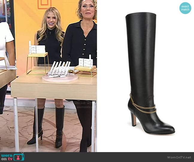 Veronica Beard Tarian Tall Chain Boot worn by Dr. Marnie Nussbaum on Today