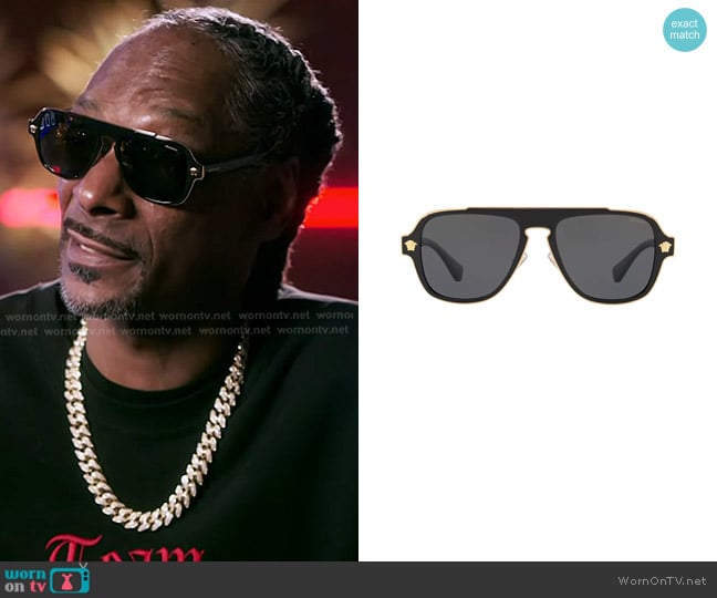 Versace Aviator Sunglasses VE2199 worn by Snoop Dogg on The Voice