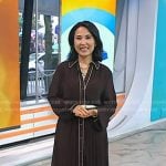 Vicky’s brown pleated shirtdress on Today