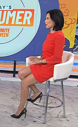 Vicky’s black cutout pumps on Today