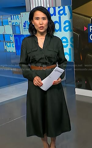 Vicky's green shirtdress on NBC News Daily