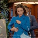 Victoria’s blue coat on The Young and the Restless