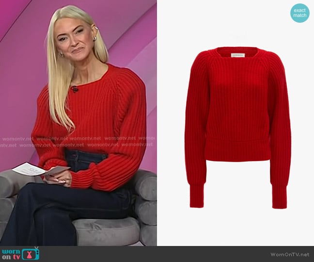 Victoria Beckham Rib Jumper In Cayenne worn by Zanna Roberts Rassi on Today