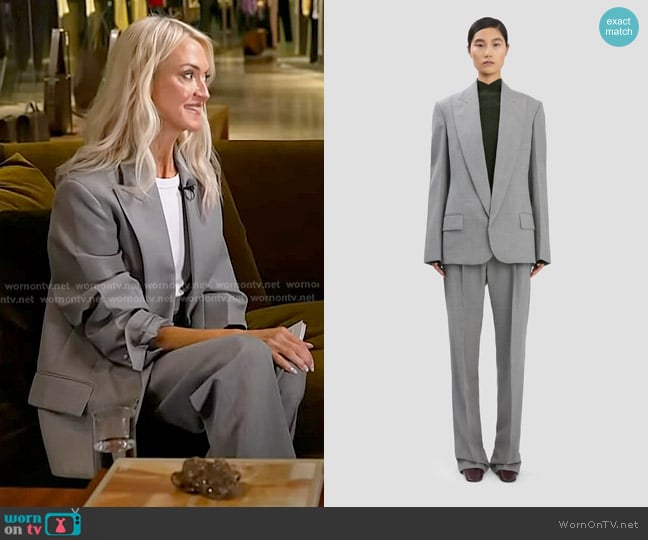 Victoria Beckham Sculptural Sleeve Jacket and Trouser worn by Zanna Roberts Rassi on Today
