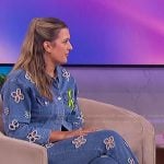 Victoria Garrick Browne’s floral cutouts denim jacket on The Jennifer Hudson Show