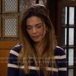 Victoria’s striped twist front dress on The Young and the Restless