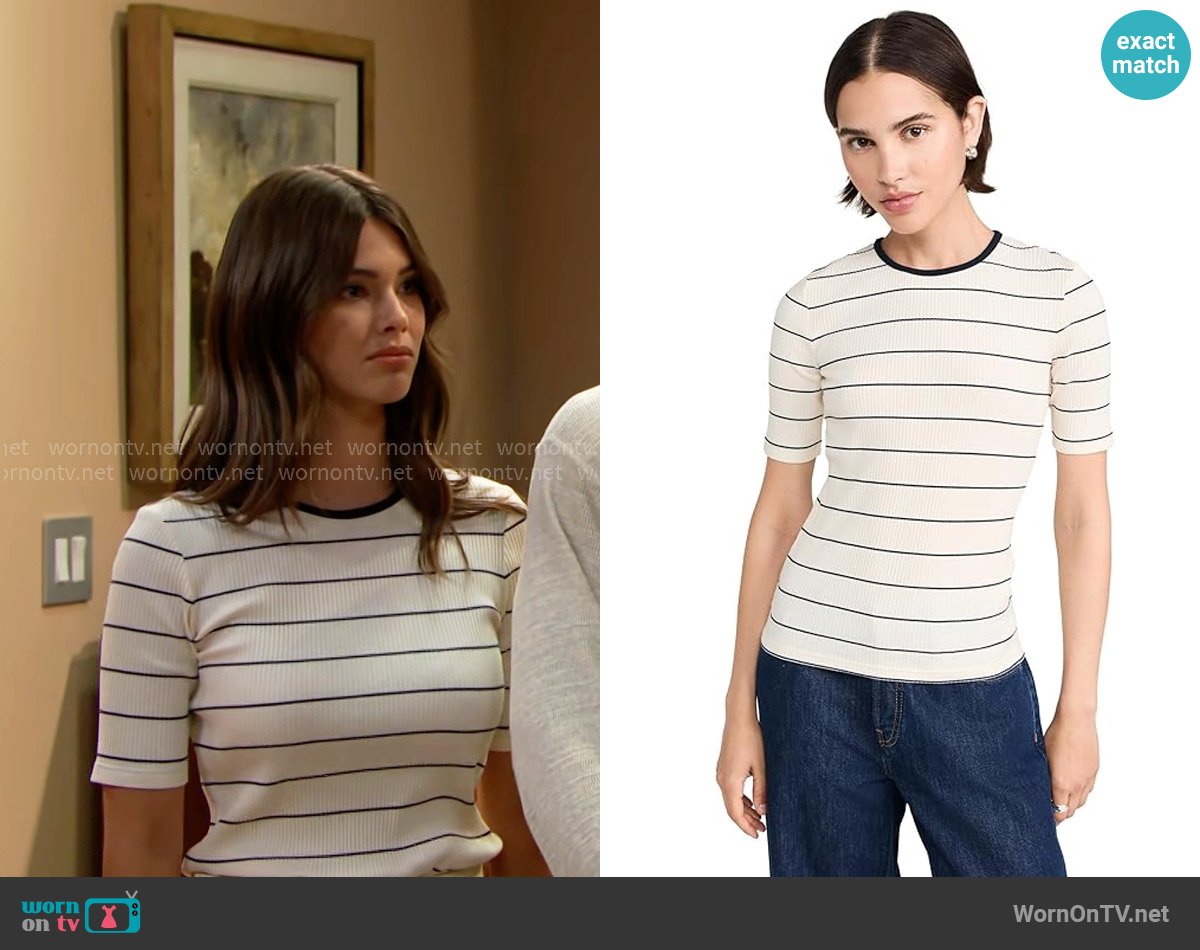 Electra’s striped top on The Bold and the Beautiful