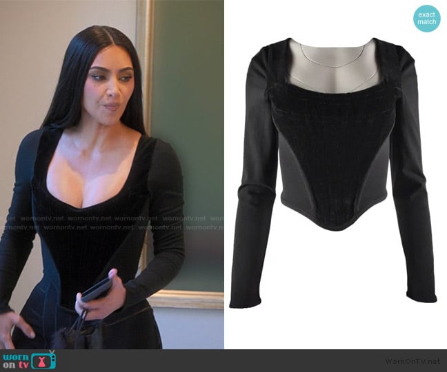 Vivienne Westwood Corset Top worn by Kim Kardashian (Kim Kardashian) on The Kardashians