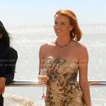 Whitney’s leopard print strapless dress on The Real Housewives of Salt Lake City