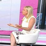 Dr. Elisa Port’s white floral embroidered dress on Today