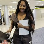 Jassi’s white fox hoodie and sweatpants on The Real Housewives of Potomac