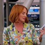 Whitney’s floral pajama shirt and pants on The Real Housewives of Salt Lake City