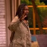 Whoopi’s polka dot print smocked top on The View