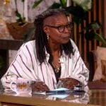 Whoopi’s white striped shirt on The View