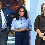 Sheinelle’s navy wide-leg pants on Today