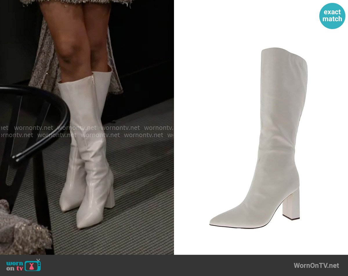Wild Pair Islah Block Heel Knee High Boots worn by Kat Richardson (Colby Muhammad) on Beyond the Gates