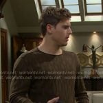 Will’s olive textured sweater on The Bold and the Beautiful