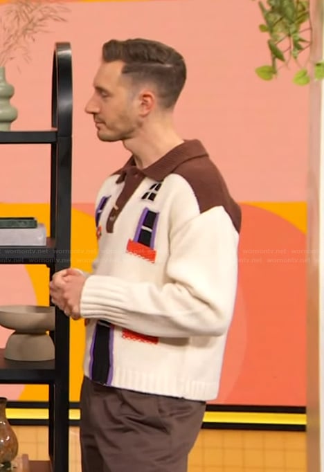 Will Taylor’s house design sweater on The Drew Barrymore Show