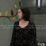 Willow’s black floral top on General Hospital