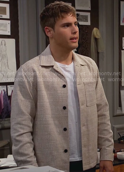 Will’s beige textured jacket on The Bold and the Beautiful