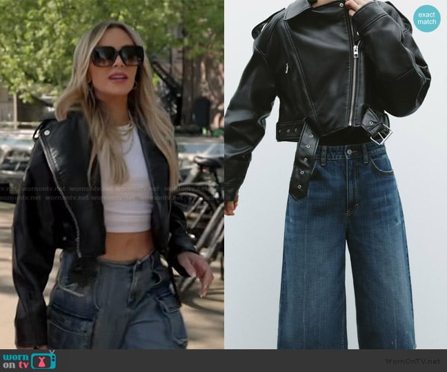 Tamra’s black leather jacket on RHOC