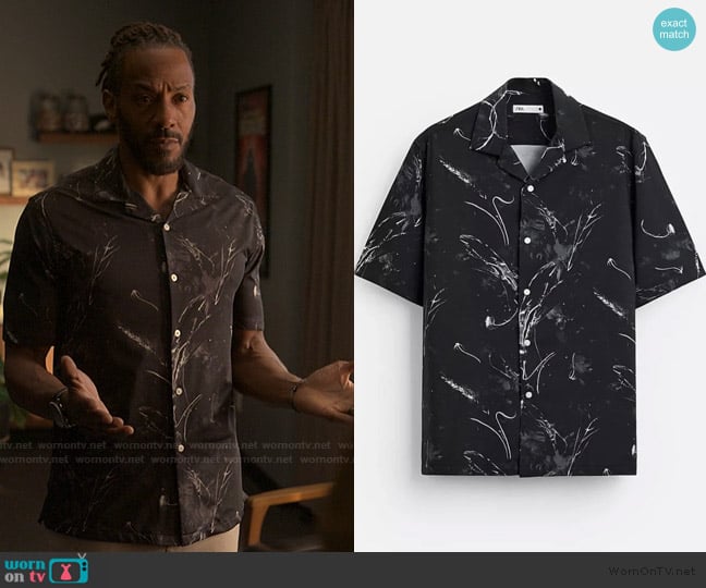 Zara Regular Fit Stretch Shirt worn by Lewis Stewart (McKinley Freeman) on Reasonable Doubt
