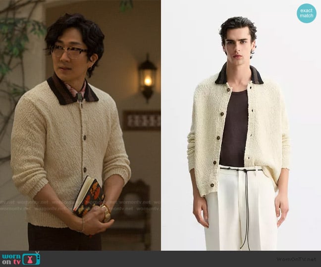 Zara Textured Cardigan worn by Daniel Kim (Tim Jo) on Reasonable Doubt