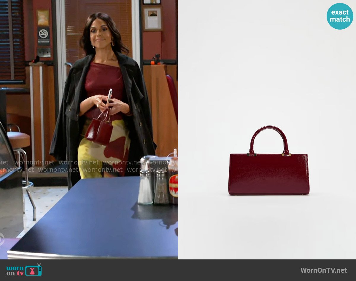 Zara Textured Shoulder Bag worn by Dani Dupree (Karla Mosley) on Beyond the Gates