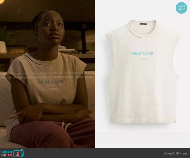 Zara Washed Print Tank Top worn by Naima Stewart  (Aderinsola Olabode) on Reasonable Doubt