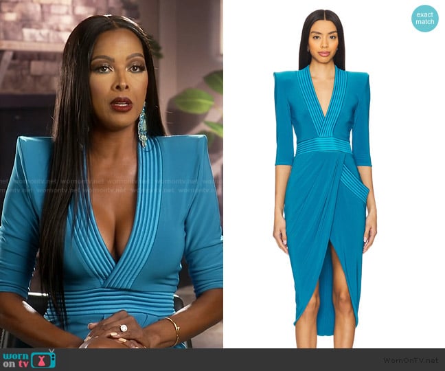 Zhivago Signature Eye Of Horus Dress worn by Stacey Rusch on The Real Housewives of Potomac