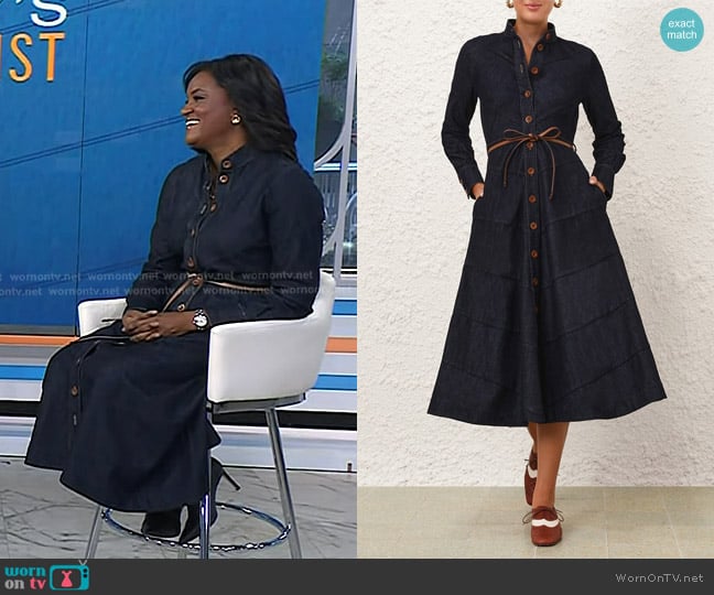 Zimmermann Acaia Denim Shirt Dress worn by Dr. Angela Lamb on Today