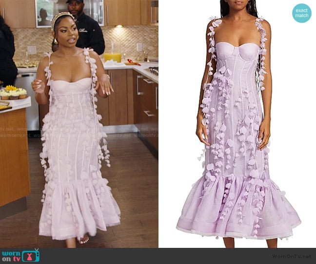 Zimmermann Petal Mermaid Gown worn by Keiarna Stewart on The Real Housewives of Potomac