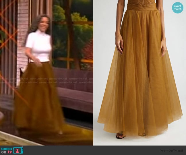Zimmermann Tulle Maxi Skirt worn by Sunny Hostin on The View