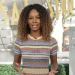 Zuri’s striped midi dress on Access Hollywood