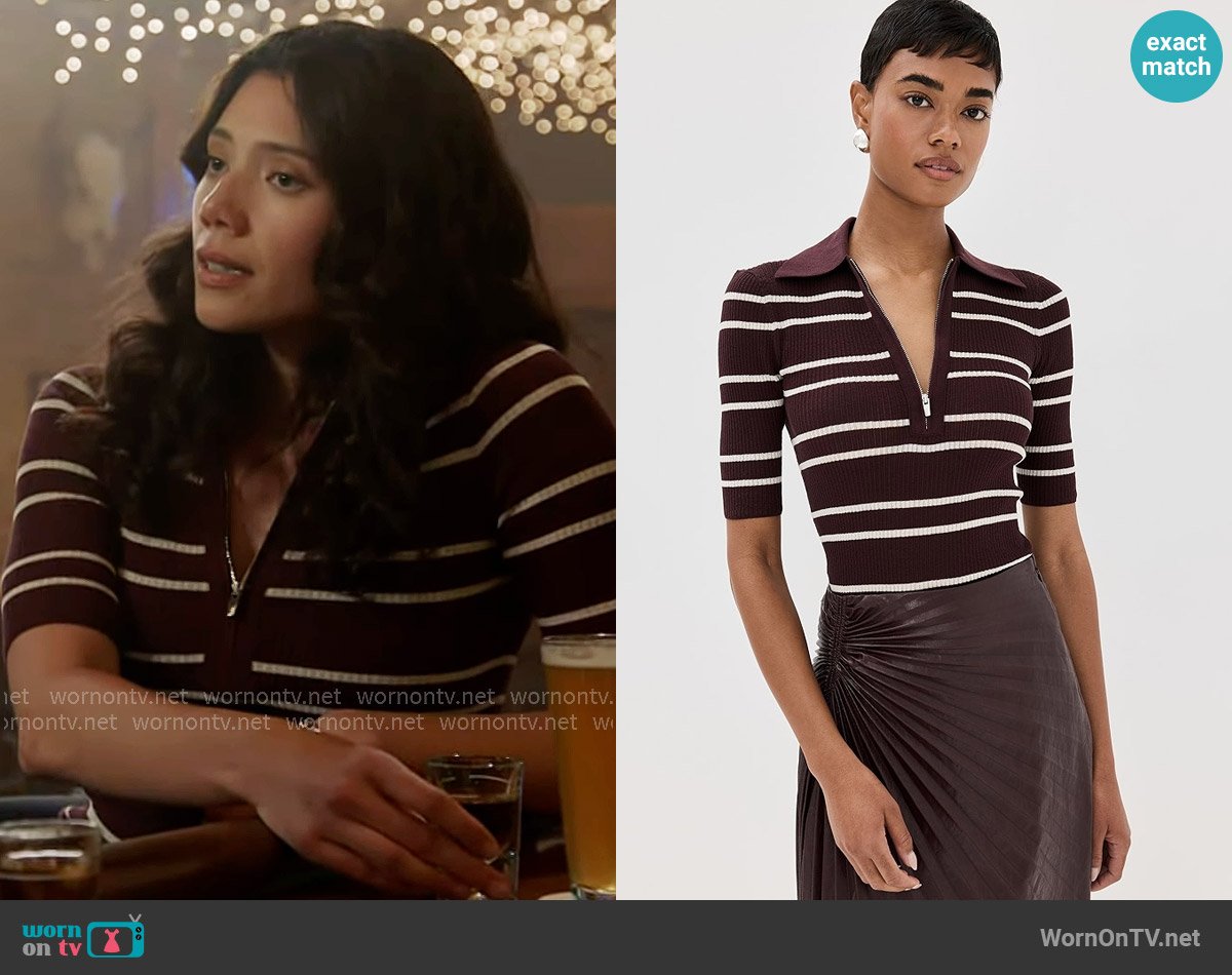 A.L.C. Cooper Top worn by Violet Mikami (Hanako Greensmith) on Chicago Fire