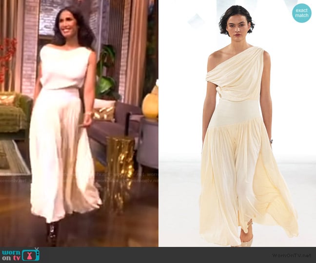 Padma’s white off shoulder dress on The View Padma’s white off shoulder dress on The View