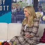 Abby Elliott’s brown plaid blazer and skirt on Today