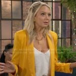 Abby’s yellow blazer on The Young and the Restless