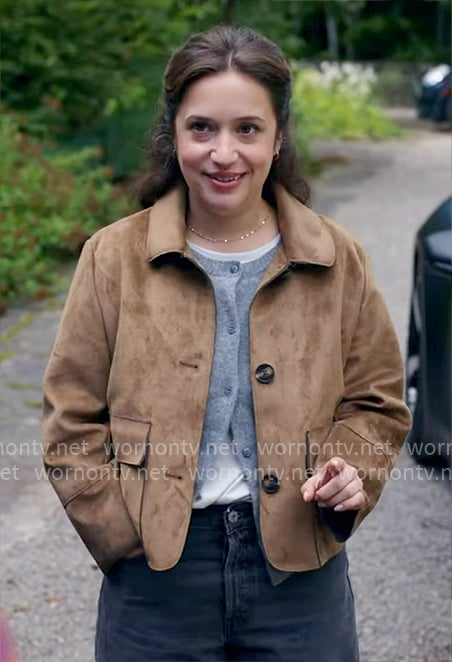 Abby’s suede jacket on Ghosts