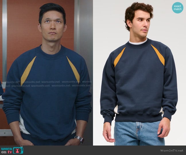 Blue’s navy sweatshirt on Greys Anatomy Blue’s navy sweatshirt on Greys Anatomy