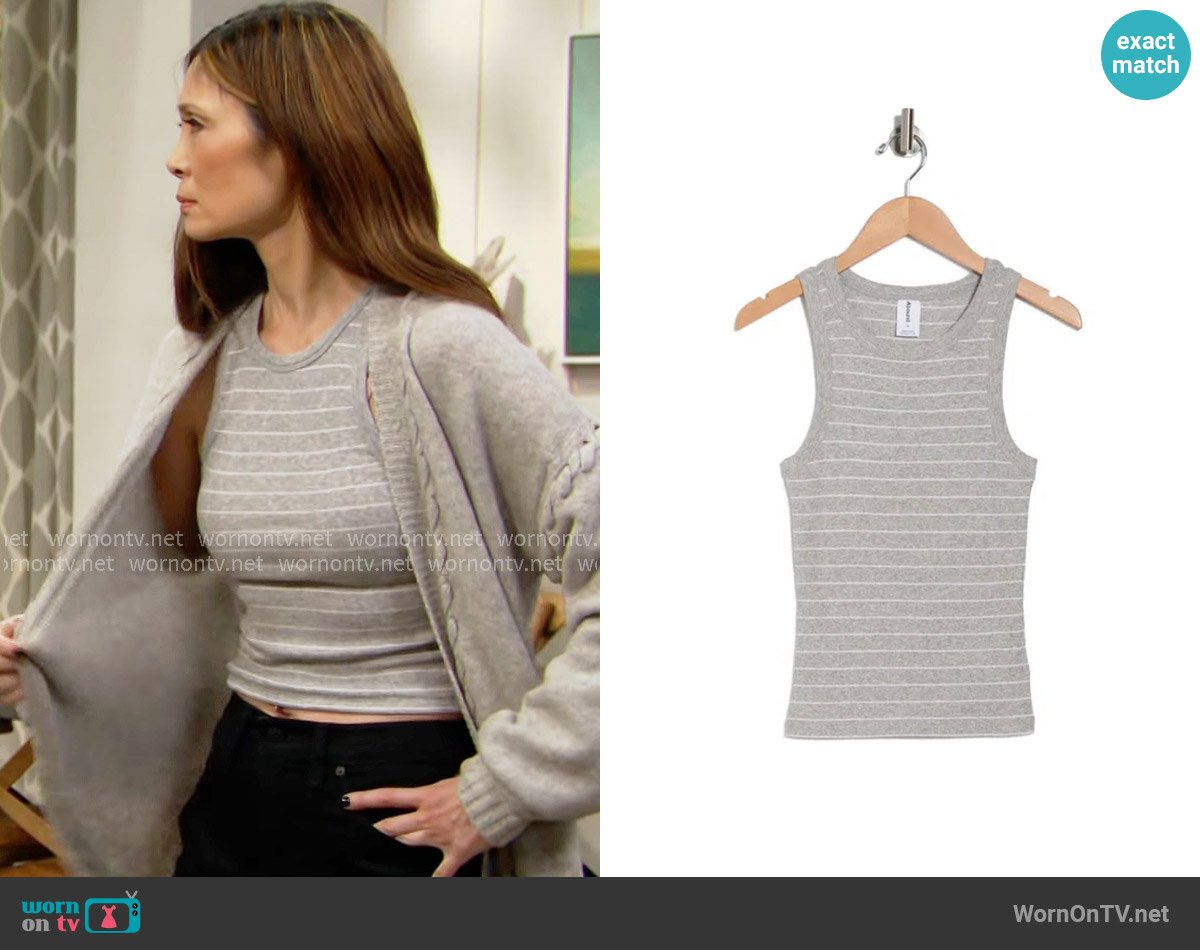 Abound Rib Tank worn by Penelope Poppy Nozawa (Romy Park) on The Bold and the Beautiful