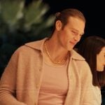 Chase’s pink cardigan on Alls Fair